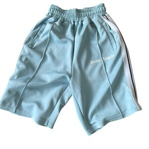 Mens Palm Angel Track Shorts Light Blue - Small